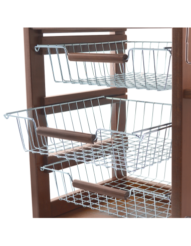 MAS017 Vesuvio Noyer Chariot 57x38x82h cm avec...