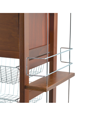 MAS017 Vesuvio Noyer Chariot 57x38x82h cm avec...