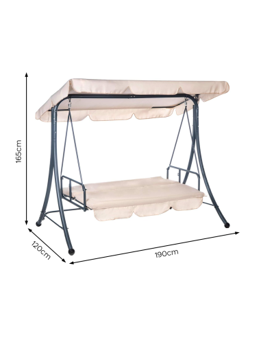 Balançoire-lit de jardin ARIZONA 3 places avec...