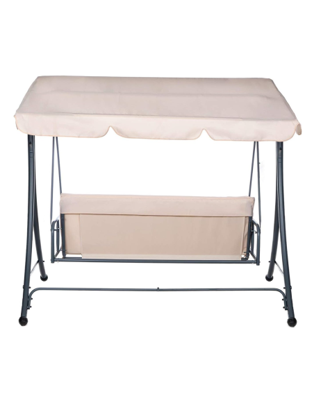Balançoire-lit de jardin ARIZONA 3 places avec pare-soleil et structure en acier