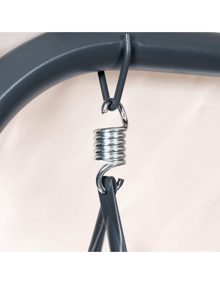 Balançoire-lit de jardin ARIZONA 3 places avec pare-soleil et structure en acier