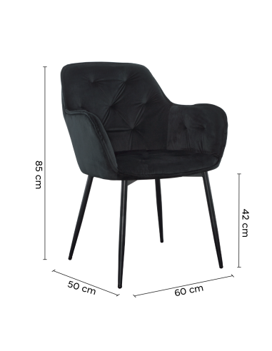 Ensemble de 2 fauteuils en velours QUEEN rétro,...