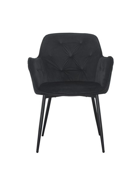 Ensemble de 2 fauteuils en velours QUEEN rétro, avec dossier rembourré.