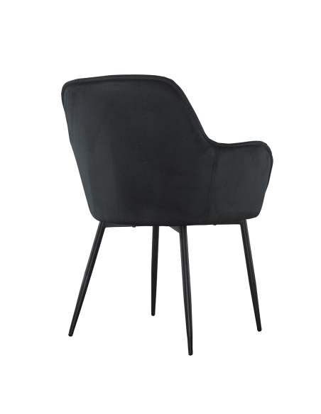 Ensemble de 2 fauteuils en velours QUEEN rétro, avec dossier rembourré.