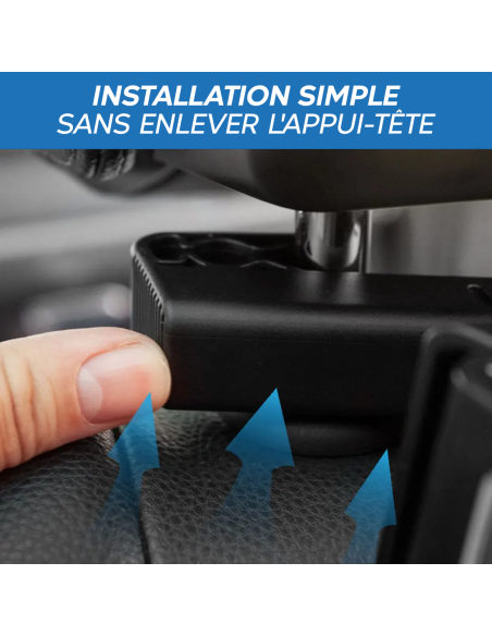Support de smartphone pour voiture à fixer sur l'appui-tête du siège, universel