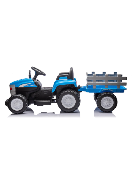 Tracteur Électrique pour Enfants Lamas LT984 avec Remorque Amovible 12V