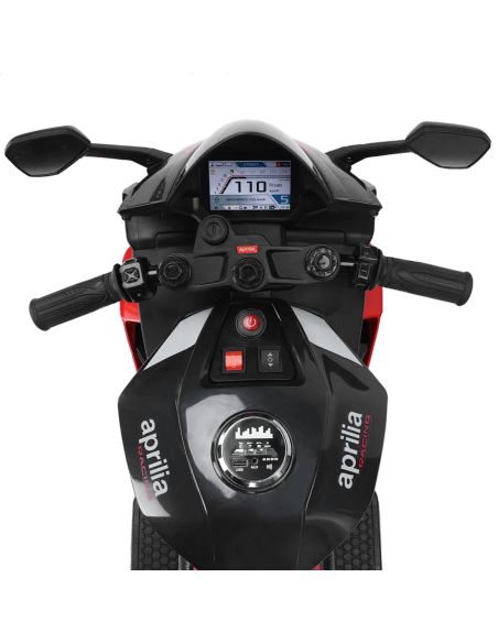 Moto Électrique pour Enfants LT973 Aprilia RSV4 BIG Noire avec Lumières et Sons