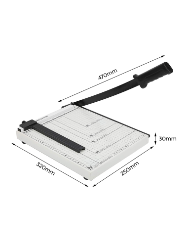 Coupe-papier Professionnel avec Grille A4 Règle...