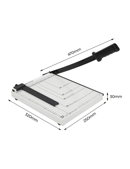 Coupe-papier Professionnel avec Grille A4 Règle Guillotine