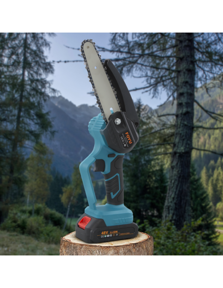 Kit 3 en 1 Ciseaux Électriques 48V avec Tronçonneuse 6" et Panneau Télescopique