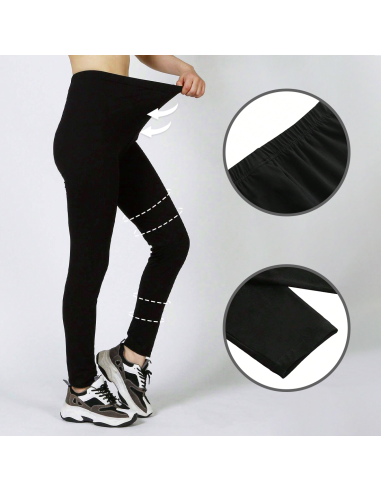 Leggings Femme Fitness en Coton Élastique d'Été...