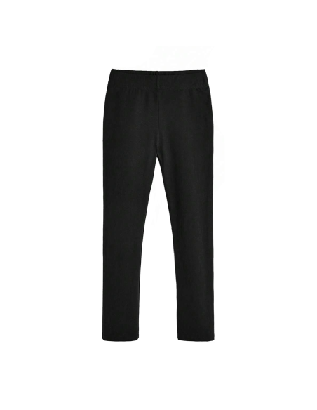 Leggings Femme Fitness en Coton Élastique d'Été Taille Haute Noir Uni