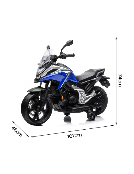 Moto électrique LT970 HONDA NC750, avec roues, lumières LED et sons.