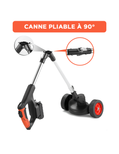 Débroussailleuse sans fil, 2 batteries 21V, roues et tige... 2