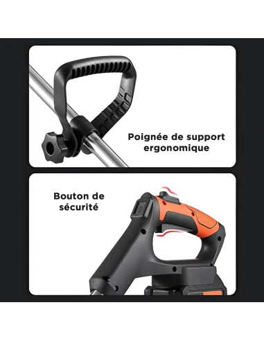 Débroussailleuse sans fil, 2 batteries 21V,...