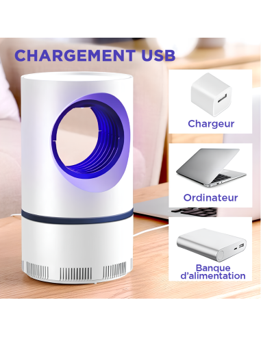 Lampe anti-moustiques électrique avec lumière...