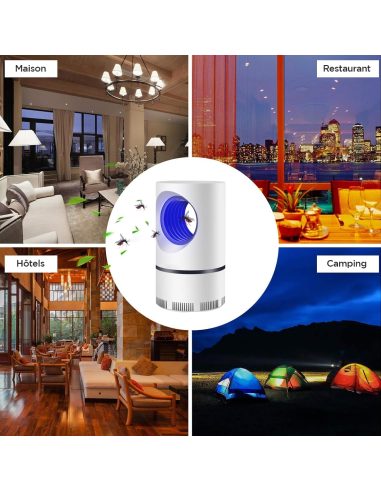 Lampe anti-moustiques électrique avec lumière...