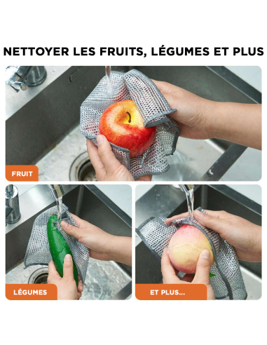 Chiffon en Fil Métallique, 10pcs Réutilisables...