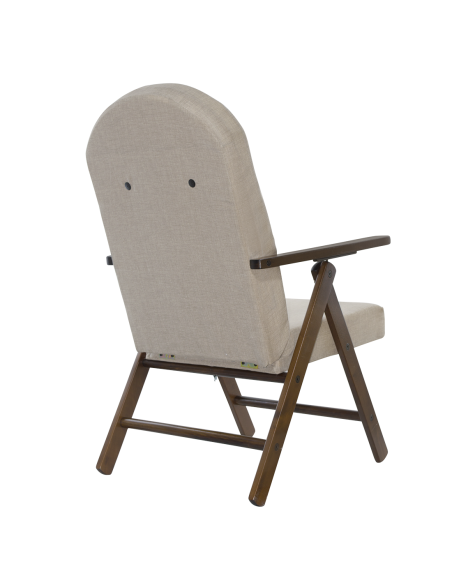 Fauteuil en Bois AMALFI Unicolore, Chaise Réglable MASLEGNO 108x65x60