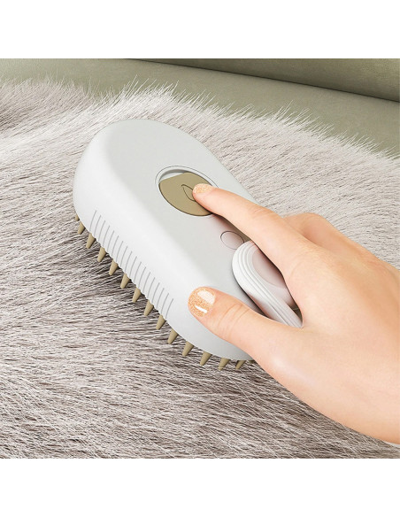 Brosse de Massage Électrique à Vapeur sans Fil Rechargeable pour Chiens et Chats