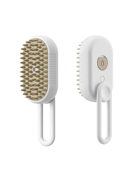 Brosse de Massage Électrique à Vapeur sans Fil Rechargeable pour Chiens et Chats