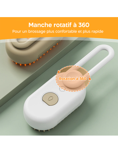 Brosse de Massage Électrique à Vapeur sans Fil...