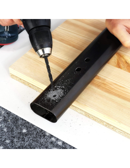 Set de 5 forets hélicoïdaux universels, diamètres 4, 5, 6, 8 et 10 mm