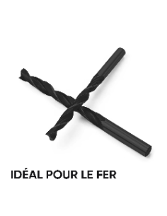 Set de 5 forets hélicoïdaux universels, diamètres 4, 5,... 2