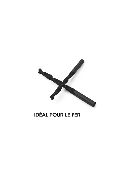 Set de 5 forets hélicoïdaux universels, diamètres 4, 5, 6, 8 et 10 mm