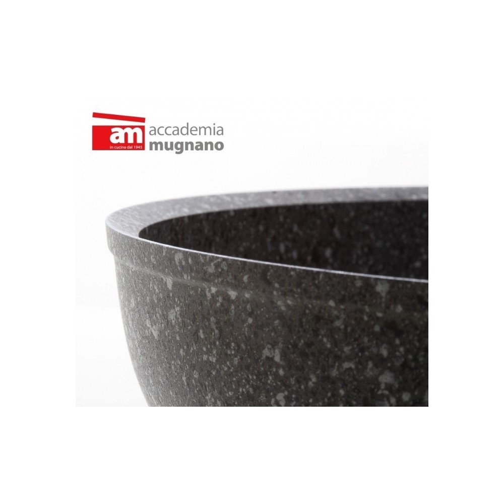 Casserole diam 16 cm effet pierre antiadherente - ACCADEMIA MUGNANO GRANITO - Linea CUORE DI PIETRA