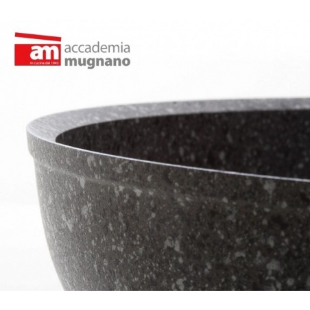 Casserole diam 16 cm effet pierre antiadherente - ACCADEMIA MUGNANO GRANITO - Linea CUORE DI PIETRA