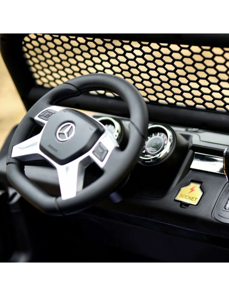 Voiture électrique LT972 Mercedes Unimog pour enfants, avec lumières et sons