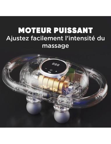 Pistolet de Massage Électrique 4 Têtes pour...
