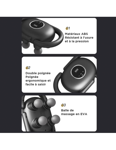 Pistolet de Massage Électrique 4 Têtes pour...