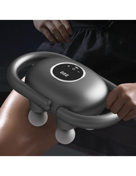 Pistolet de Massage Électrique 4 Têtes pour Massage Musculaire à Batterie 15W
