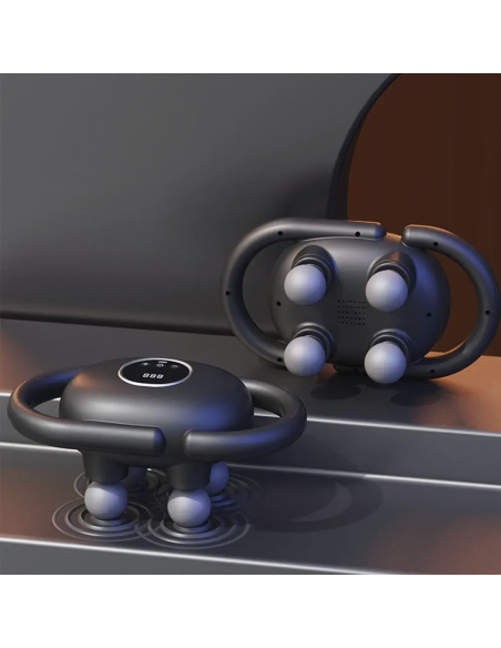 Pistolet de Massage Électrique 4 Têtes pour Massage Musculaire à Batterie 15W