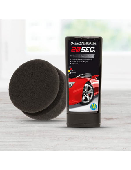 Rémover les Rayures Platinum Pâte Abrasive Auto 100ml avec Éponge