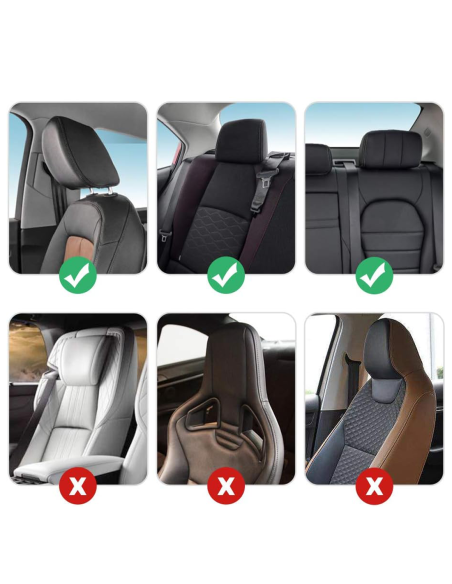 Coussin de tête pour voiture de voyage, support réglable pour le cou à 180°