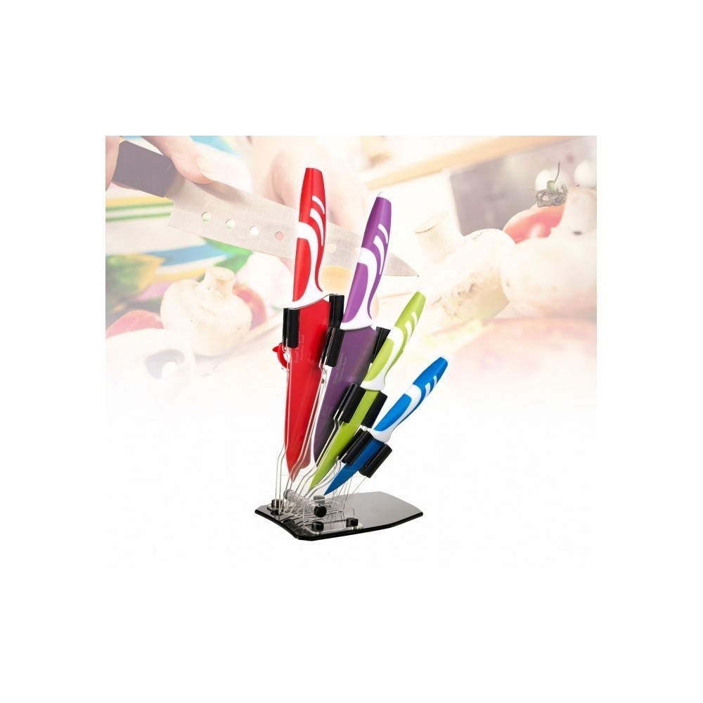 Ensemble de couteaux céramique antibactériens - Set de 5 piéces avec un exposant 0015