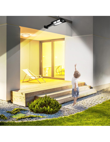 Lampe solaire PP-902T, capteur de mouvement,...