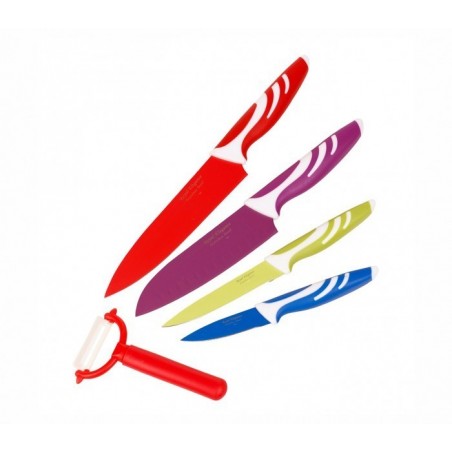 Ensemble de couteaux céramique antibactériens - Set de 5 piéces avec un exposant 0015