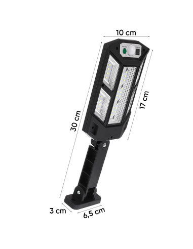 Lampe solaire PP-902T, capteur de mouvement,...