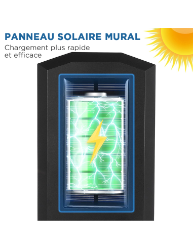 Lampe solaire PP-902T, capteur de mouvement,...