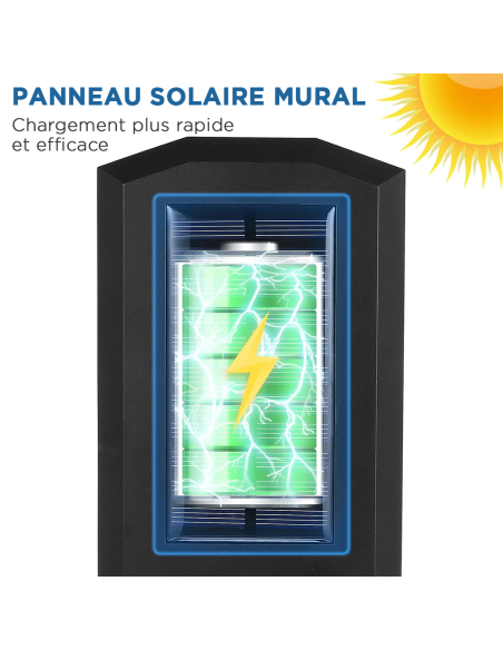 Lampe solaire PP-902T, capteur de mouvement, télécommande, 43 LED