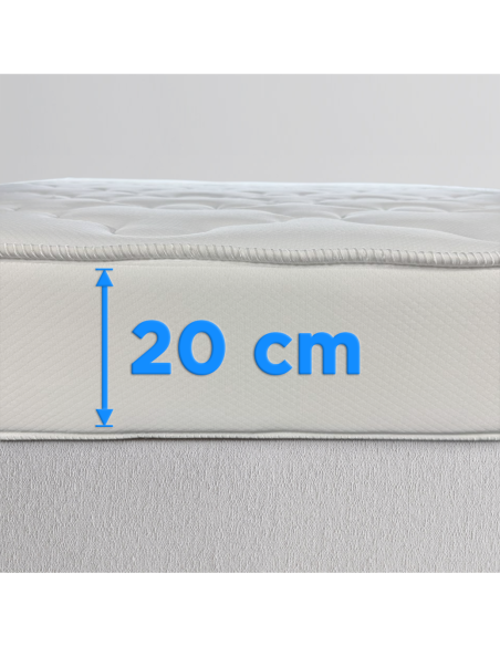 Matelas Double Dormi Bene respirant anti-allergique anti-acariens 160x190x20cm