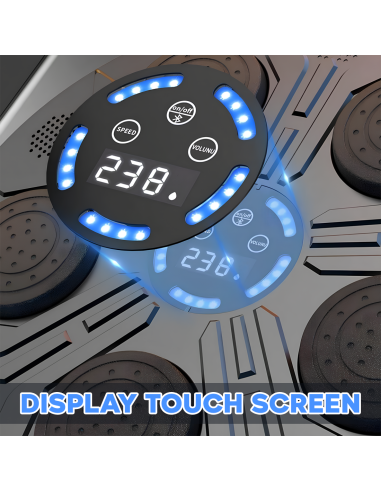 Machine à boxe musicale murale réglable avec...