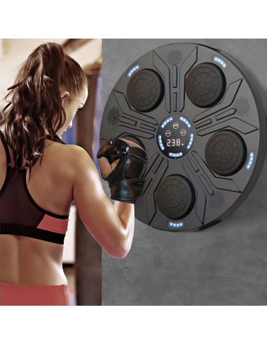 Machine à boxe musicale murale réglable avec...