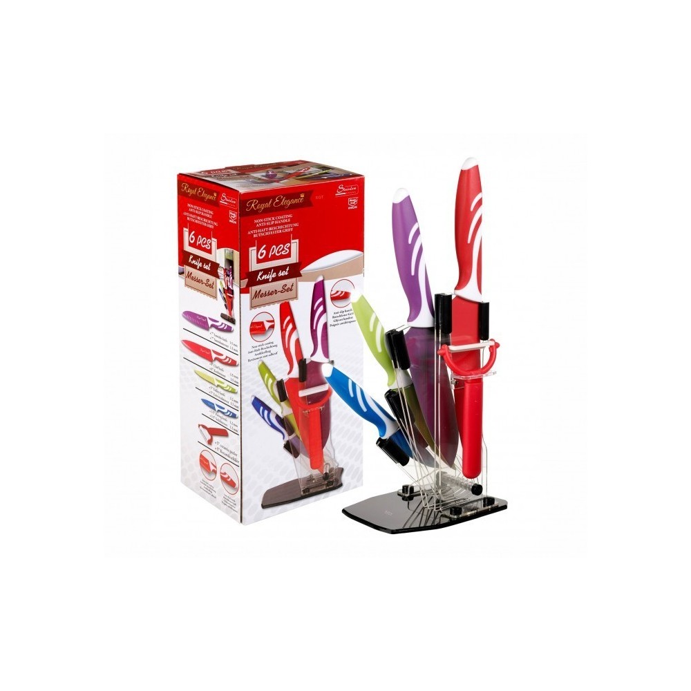 Ensemble de couteaux céramique antibactériens - Set de 5 piéces avec un exposant 0015