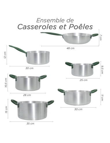 Batterie de Casseroles en Aluminium de 12...
