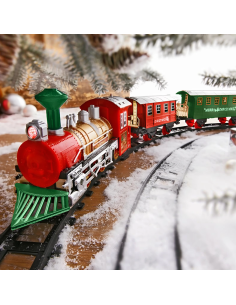 Petit train de Noël 13 pièces avec lumières, sons et... 2